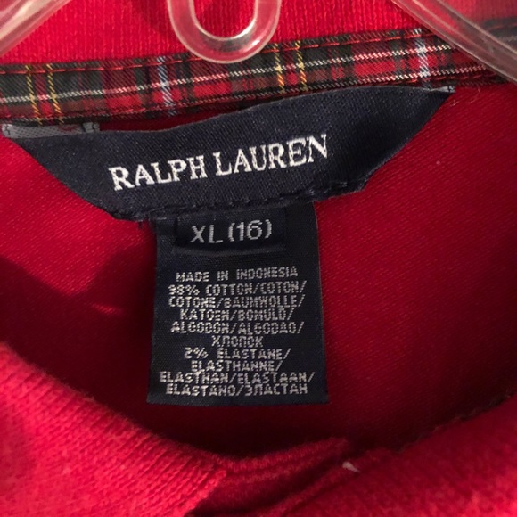 Long sleeved red polo - Picture 2 of 4